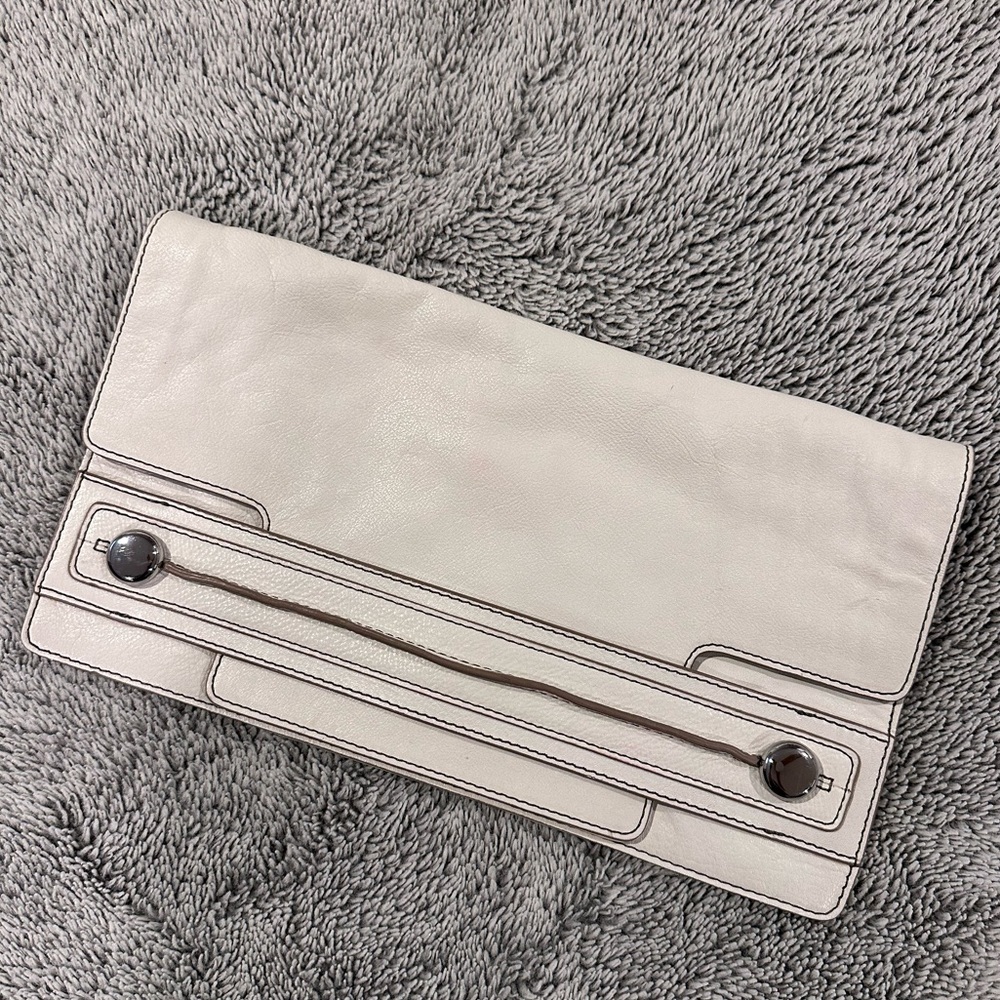 Banana leather clutch - ivory / off white - so pretty!